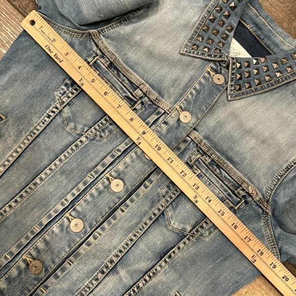 Buffalo David Bitton Women's Nadine Denim Jacket Light Wash Size L - Picture 7 of 11